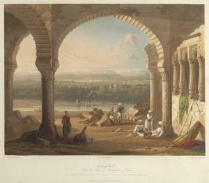 Sepoys loyal to the Mughal Emperor Aurangzeb maintain their positions around the palace, at Aurangabad, in 1658